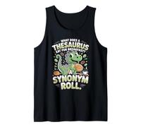 Mens Thesaurus Dinosaur English Teacher Bread Baker Synonym Rolls Tank Top