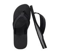 Men's Thick Sole Platform Flip Flops Wide Fabric Strap Beach Sandals with High-Density Cushioning for Maximum Summer Comfort Black 6.5