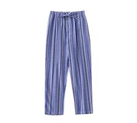 Mens Thin Capris Over The Knee Plaid Pants Loose Fit Pajamas Causual Home Pants Stylish Fit Men'S Plaid Trousers Stylish Fit Bottoms Pyjama Pants Comfortable Elastic Waist Drawstring Pants