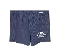 Men's Thin Cotton Boxer Shorts with Classic Striped Design for Everyday Wear (4XL Blue)