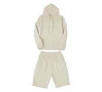 Mens Thin Hoodies For Summer Men 'S Hoodie Set Long Sleeve Hooded Sweatshirt High Stretch Drawstring Shorts With Pockets Fashion Sweatshirt Shorts Sets Solid Casual 5/10 Pant Sweatshirts Sets Men