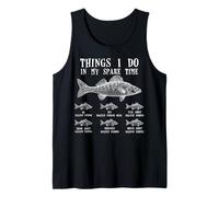 Mens Things I Do in My Spare Time Funny Walleye Fishing Tank Top