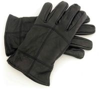 Mens Thinsulate Lined Soft Leather Warm Winter Gloves L/XL Black