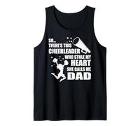 Mens This Cheerleader Who Stole My Heart She Calls Me Dad Tank Top