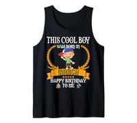 Mens This Cool Boy was Born in March Funny Mar Birthday Kid Bro Tank Top