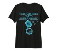 Mens This Grandpa Plays Sousaphone, Sousaphonist Brass Musician Premium T-Shirt