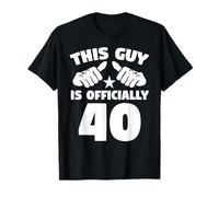 Mens This Guy Is Officially 40 Years Old 40th Birthday T-Shirt