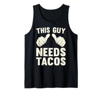 Mens This Guy Needs Tacos | Funny Taco Tuesday Humor Fun Vintage Tank Top