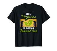 Mens This Vegetarian Is Also An Awesome Dad Vegetarian Dad T-Shirt