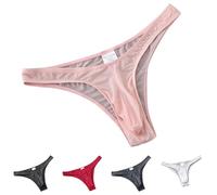 Mens Thong Briefs Mens String Briefs Elastic Bikini Underwear Sexy Slip Underwear Soft Antibacterial Underpants Breathable Smooth Panties With Pouch Solid Colour Seamless Underpants For Daily