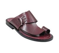 Mens Thong Sandals, Men Outdoor Slip-On Clip-Toe Non-slip Soft Bunion Beach Sandals, Casual Comfortable Durable Toe Corrector Flip Flops, for Dad, Big Toes Bent Toes and Pain Relief(Red,7.5 UK)