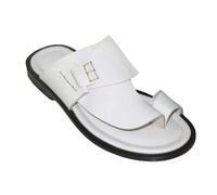 Mens Thong Sandals, Men Outdoor Slip-On Clip-Toe Non-slip Soft Bunion Beach Sandals, Casual Comfortable Durable Toe Corrector Flip Flops, for Dad, Big Toes Bent Toes and Pain Relief(White,8 UK)