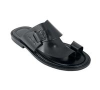 Mens Thong Sandals, Men Outdoor Slip-On Clip-Toe Non-slip Soft Bunion Beach Sandals, Casual Comfortable Durable Toe Corrector Flip Flops, for Dad, Big Toes Bent Toes and Pain Relief(Black,6 UK)