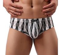 Men's Thong Underwear, Bulge Pouch Underpants with Elastic Waistband, Low Rise Sissy Briefs Pant, Soft Breathable Lingerie Sexy G-String Panties Gay Underwear Male Interest Underwear Black