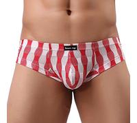 Men's Thong Underwear, Bulge Pouch Underpants with Elastic Waistband, Low Rise Sissy Briefs Pant, Soft Breathable Lingerie Sexy G-String Panties Gay Underwear Male Interest Underwear Red