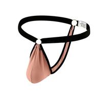 Men's Thong Underwear Ice Silk Comfort Breathable Soft Stretch Supportive Lightweight Sexy Design Health Care (Coffee, XL)