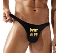 Men's Thong Underwear, Low Rise G-String Bikini Briefs, Sexy T-Back for Gym & Sport