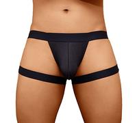Men's Thong Underwear Sexy G Strings Thongs with Garters T-Back Jock Straps Panties Bulge Pouch Briefs Underwear Sissy Underwear Gay Underwear Men Erotic Underwear Bikini Lingerie Black