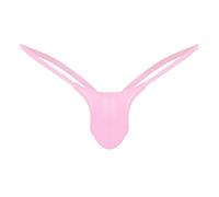 Men's Thong Underwear Sexy Mens G-Strings Plain Briefs Bulge Pouch Low Rise Bikini Thongs Underpants Knickers for Men,Sissy Lingerie Joke Secret Gift Pink