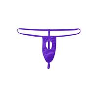 Men's Thongs Underwear | Front Open Hole Jockstrap Panties | Slips G-String Pants T-Back | Low Rise Tanga Briefs Bikini Pouch Briefs Sexy Underpants Men Erotic Underwear Fancy Dress Costume Purple