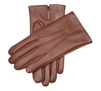 Men's Three-Point Cashmere-Lined Leather Gloves - ENGLISH TAN / 10