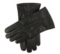Men's Three-Point Lined Leather Gloves - BLACK / L