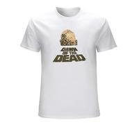 Men's Tianchuang Mens Dawn of The Dead Distressed Zombie Head Romero Movie Outdoor Graphic T-Shirts White 3XL