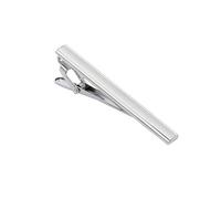 Men's Tie Clip Classic Tie Bar Necktie Bar Pinch Clip Busincess Tie Bar Tie Accessories for Business Wedding Gift (Sliver)