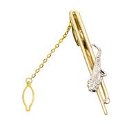 Men's Tie Clip, Men's Gold Saxophone Metal Tie Clip, Paired with Gift Box, Suitable for Formal Occasions such as Weddings, Parties, Business, Birthdays, Anniversaries, etc. as Accessory Gifts. Add