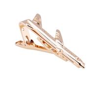 Mens Tie Clips for Husband Dad Boyfriend Birthday Christmas Gifts for Men Novetly Tie Clip for Skinny Ties Bar Clip, airplane, S
