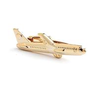 Men's Tie Clips Men's Business Formal Aeroplane Gold Tie Clip Wedding Business