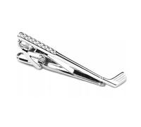 Men's Tie Clips Tie Bars for Gentleman Wedding Business Formal Occasions Golf Clubs Classic Silver Necktie Tie Bar Pinch Clips Metal Clasps Holiday Party Birthday Beautiful Gift for Father Husband, S,