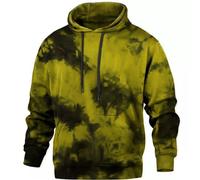 men's Tie-Dye Sweatshirt And Hoodie, Hip Hop Hoodies Pullover Sweater Long Sleeve Jacket Trendy Streetwear Y2K Top Casual Drawstring Sportswear Hooded Sweatshirts Are Ideal Weekend Wear Yellow
