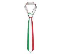 Men'S Tie Italy Flag Print Woven Casual Necktie Slim Necktie Formal Necktie For Business Wedding