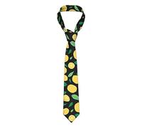 Men'S Tie Lemon Fruit Print Woven Casual Necktie Slim Necktie Formal Necktie For Business Wedding