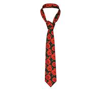 Men'S Tie Poppy Flowers Men'S Classic Slim Silk Tie Suit Tie Fashion Casual Business Wedding, Black, One Size, Black, One Size