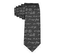 Men's Ties Business Necktie for Men Mathematical and Physics Formulas Fashion Neck Tie Slim Skinny Tie Necktie for Men Xmas Wedding Business Formal Party (145 x 8 cm)