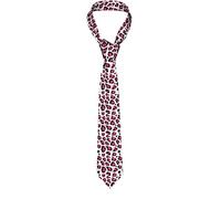 Mens Ties Pink Leopard Pattern Men'S Neckties Novelty Skinny Tie For Business Party Wedding Suit