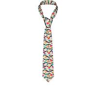 Mens Ties Retro 80s Geometric Pattern Men'S Neckties Novelty Skinny Tie For Business Party Wedding Suit