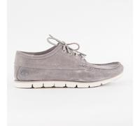 Mens Timberland Tidelands A1H9S Medium Grey Suede Lace Up Casual Boat Shoes