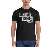 Men's Time Rock Music boy Band Rush Summer Shirts Direct Digital Printed T Shirt Cotton Novelty Cool Tee Tops Black XL