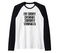 Mens Timmy Personalized First Name Saying Raglan Baseball Tee