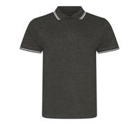 Mens Tipped Polo Shirt Classic Fit Plain Stretch Jersey Casual Tshirt AWDis