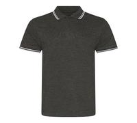 Mens Tipped Polo Shirt Classic Fit Plain Stretch Jersey Casual Tshirt AWDis