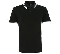 Mens Tipped Polo Shirt Classic Short Sleeve Jersey Top Tee Asquith & Fox S-3XL