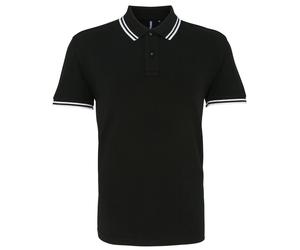 Mens Tipped Polo Shirt Classic Short Sleeve Jersey Top Tee Asquith & Fox S-3XL