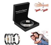 Men's Titanium Wristband, Magnetic Copper Band, Cuticle Magnetic Copper Band, Magnetic Copper Prostate Band, Improve Metabolism, Regaining Men's Confidence (Silver)