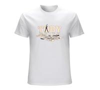 Men's Toby Keith Logo T-Shirt Print Tees Short Sleeve O Neck White L