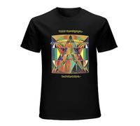 Men's Todd Rundgren Initiation T-Shirt Print Tees Short Sleeve O Neck Black 3XL