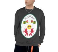 Men'S Togo National Emblem Hoodie Cozy And Stylish Crew Neck Togo National Emblem Print Pullover Hooded Sweatshirt With Pockets For Daily Use Leisure Activities S To 4XL Deep Heather